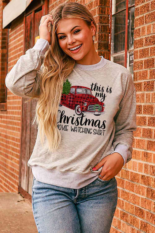 Slogan Graphic Dropped Shoulder Sweatshirt | Sugarz Chique Boutique