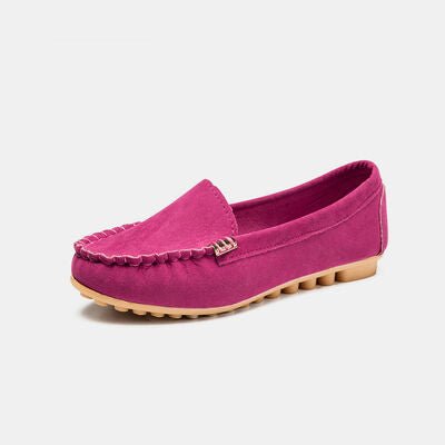 Metal Buckle Soft Round Toe Loafers | Sugarz Chique Boutique