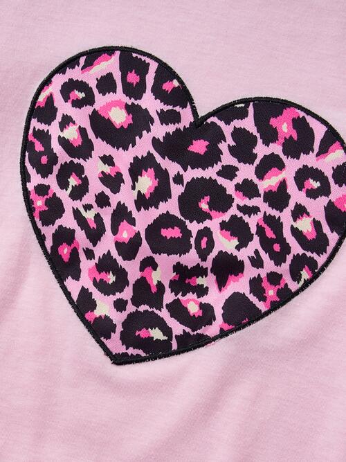 Leopard Heart Graphic Top and Pants Set | Sugarz Chique Boutique