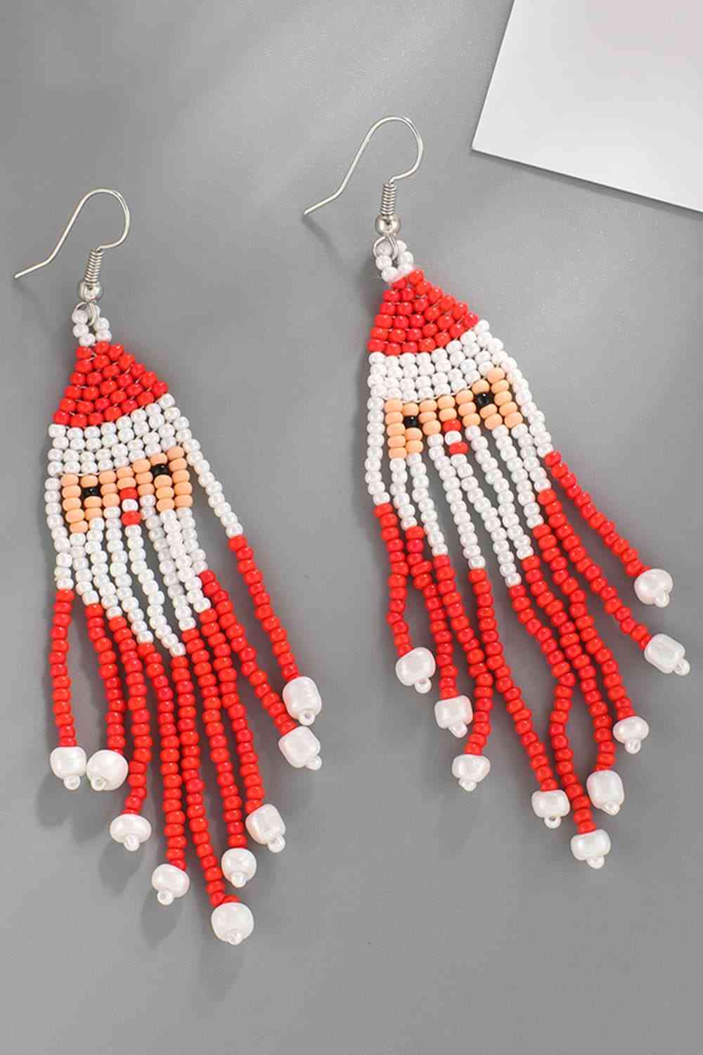 Green White Beads Earrings for Girls | FashionCrab.com