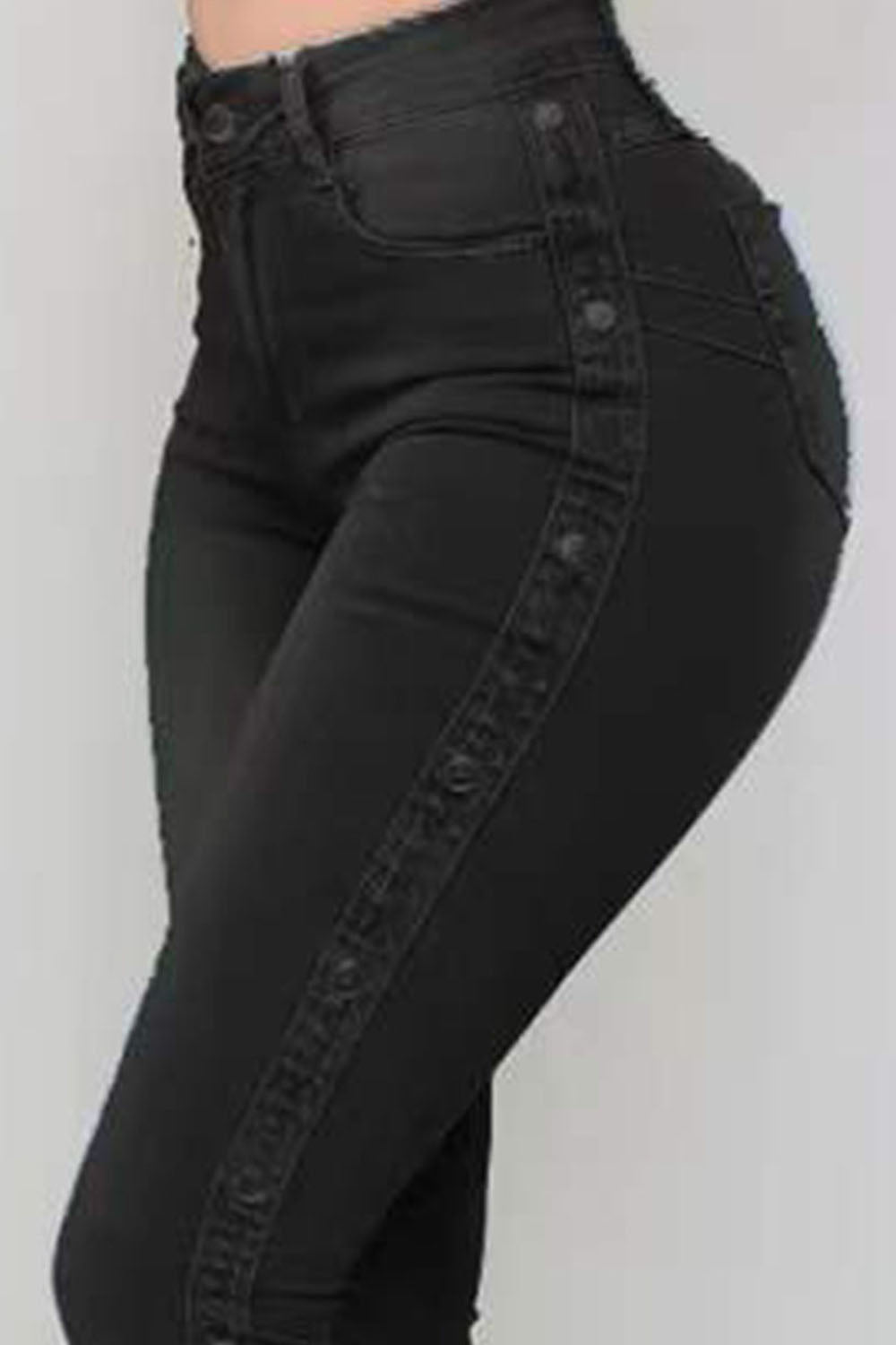 Button Detail Flare Jeans | Sugarz Chique Boutique