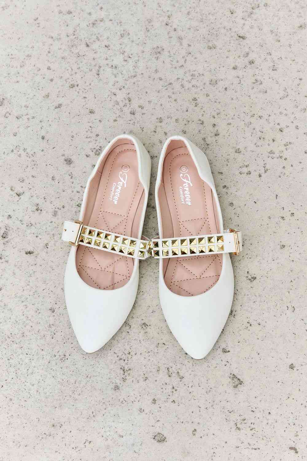 Forever Link Pointed Toe Studded Ballet Flats | Sugarz Chique Boutique