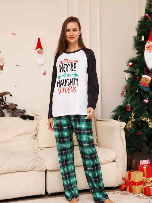 Full Size Graphic Top and Plaid Pants Set | Sugarz Chique Boutique