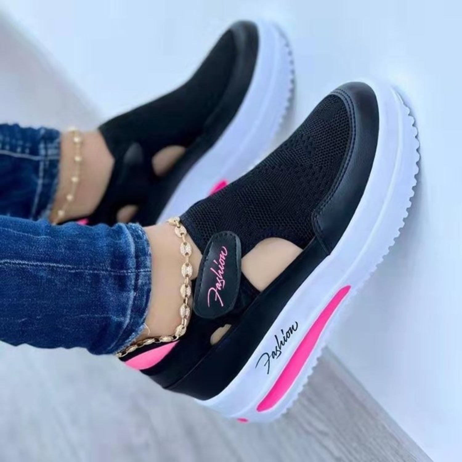 Round Toe Platform Sneakers | Sugarz Chique Boutique