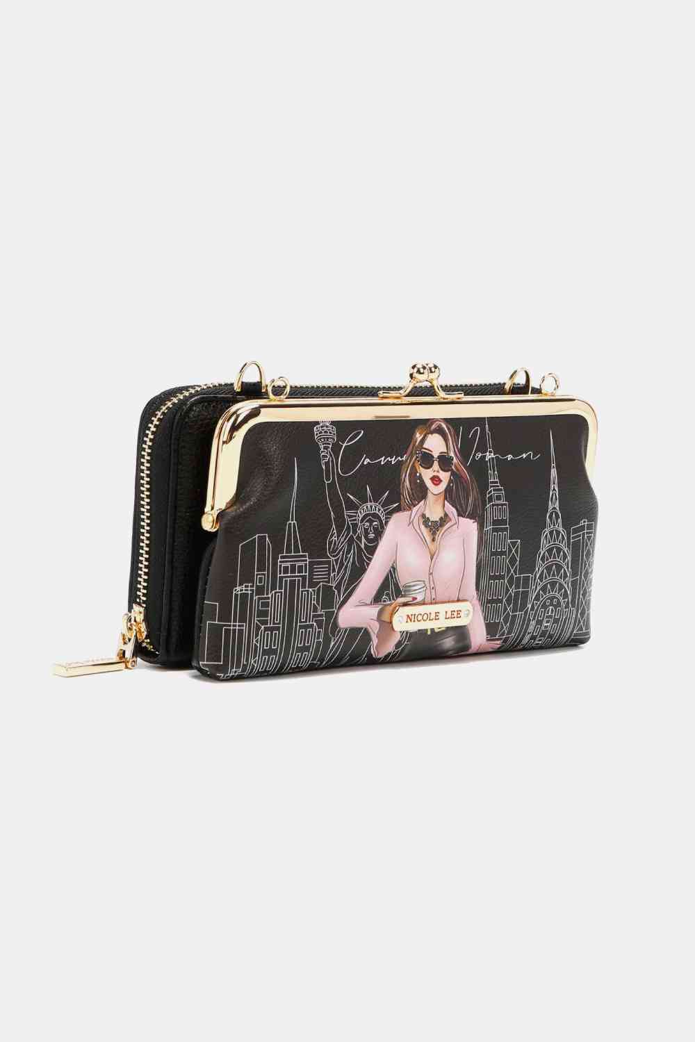 Nicole Lee USA Signature Kiss Lock Crossbody Wallet | Sugarz Chique Boutique