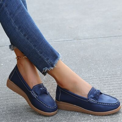 Weave Wedge Heeled Loafers | Sugarz Chique Boutique