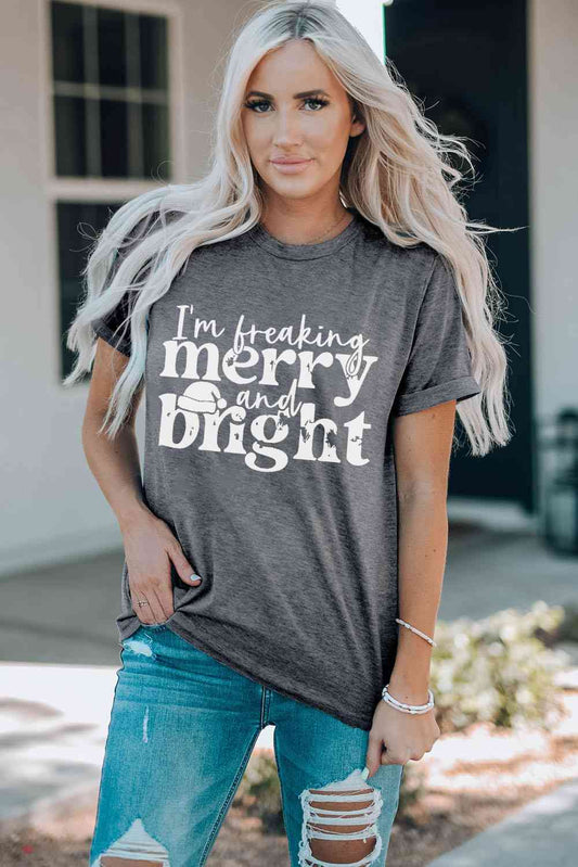 Slogan Graphic Round Neck T-Shirt | Sugarz Chique Boutique