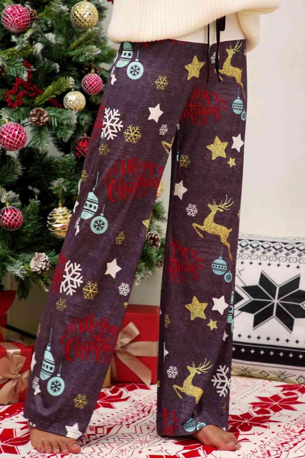 Christmas Straight Leg Pants | Sugarz Chique Boutique