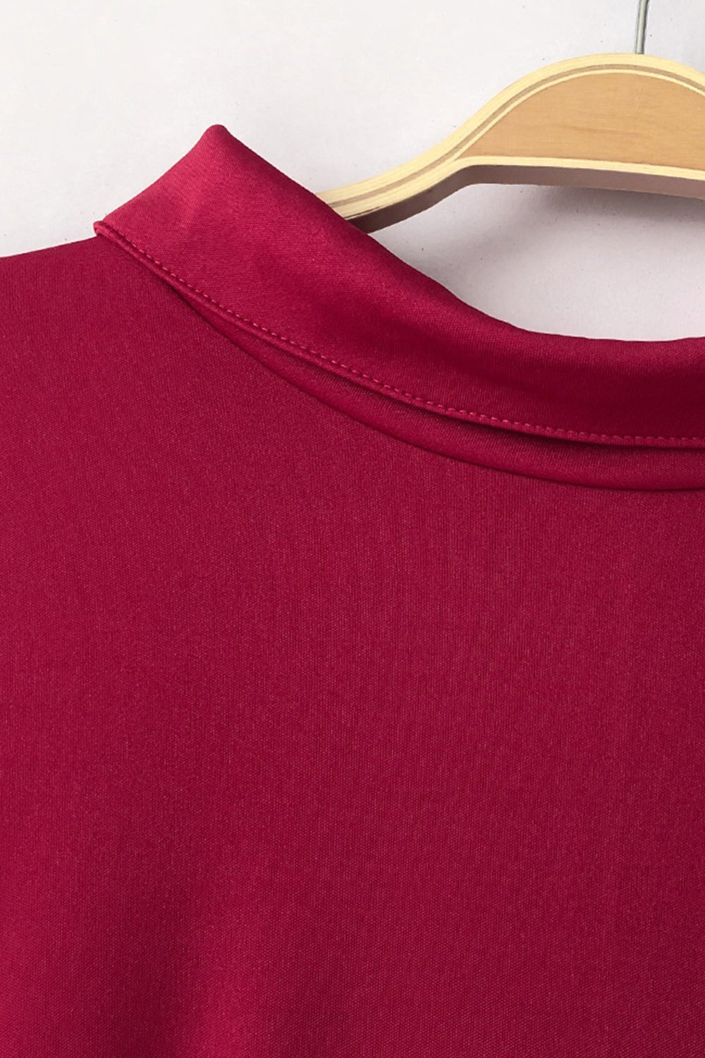 Mock Neck Tie-Waist Half Sleeve Jumpsuit | Sugarz Chique Boutique