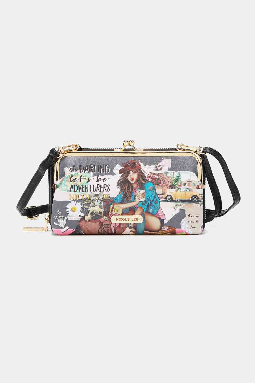 Nicole Lee USA Signature Kiss Lock Crossbody Wallet | Sugarz Chique Boutique