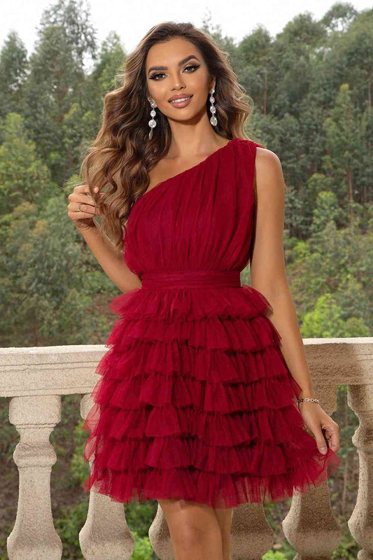 One-Shoulder Sleeveless Dress | Sugarz Chique Boutique