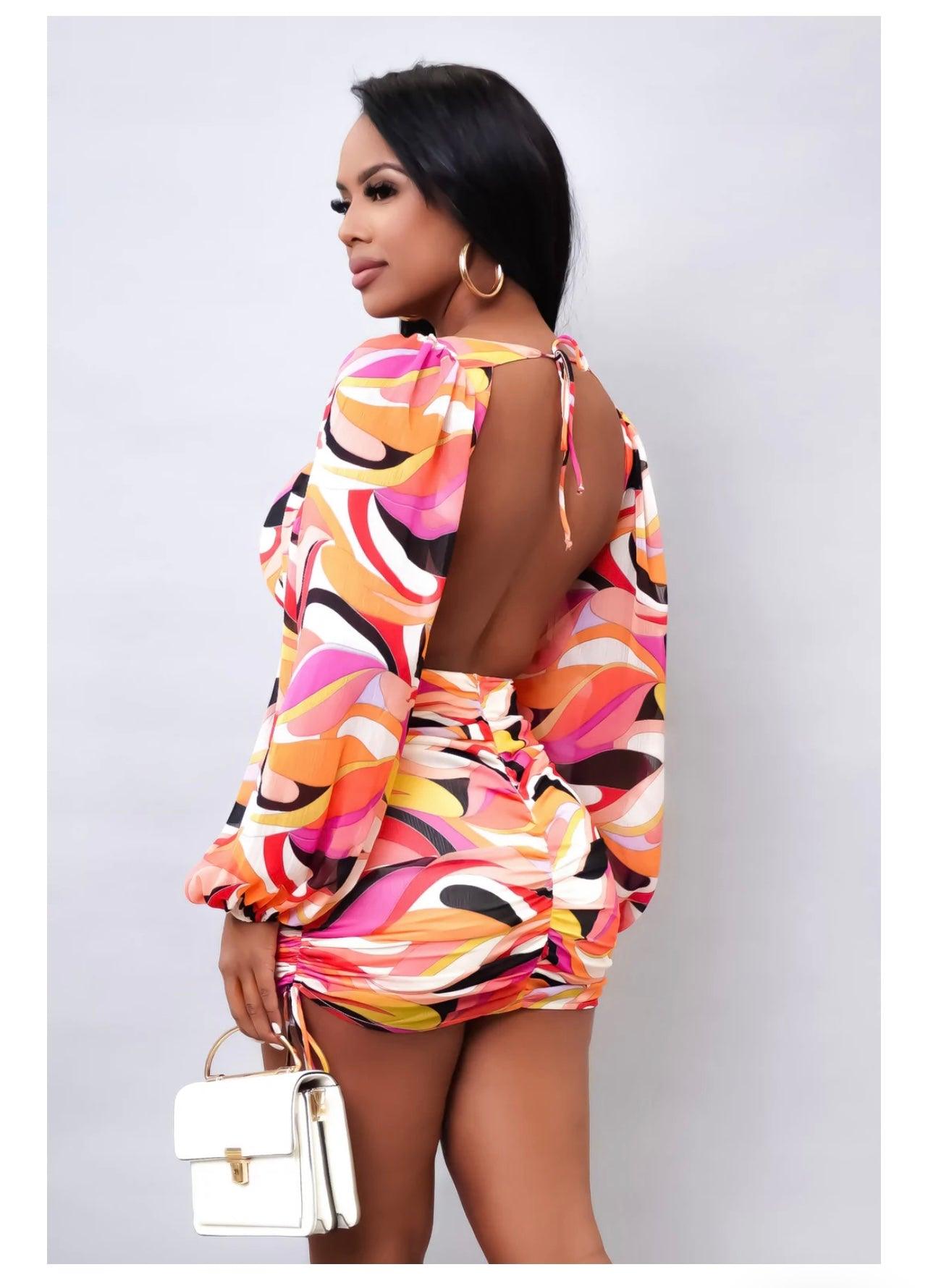 Multi-colored Mini Dress | Sugarz Chique Boutique